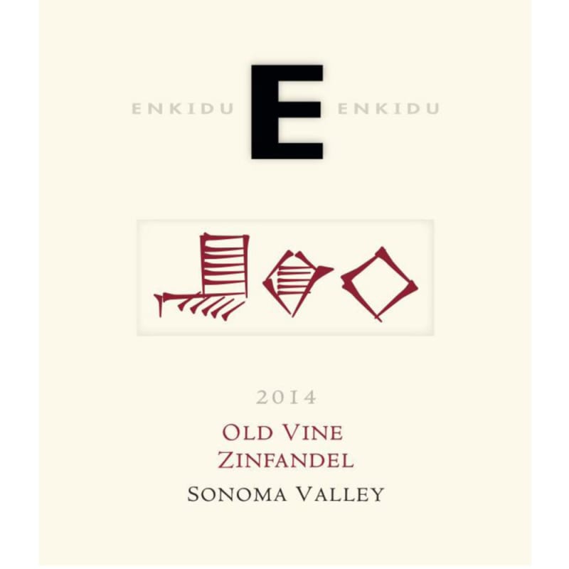 Enkidu E Old Vine Zinfandel 2014 Front Label