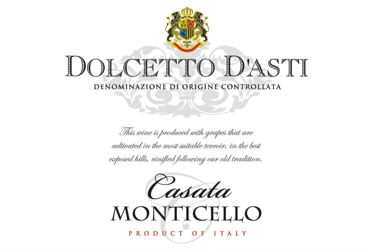 Neirano Casata Monticello Dolcetto d'Asti 2014 Front Label