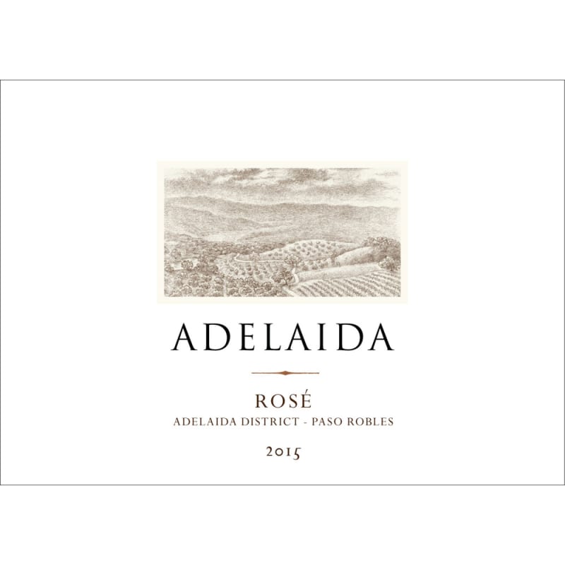 Adelaida Estate Rose 2015 Front Label