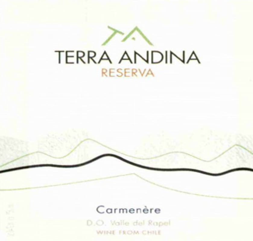Terra Andina Reserva Carmenere 2008 Front Label