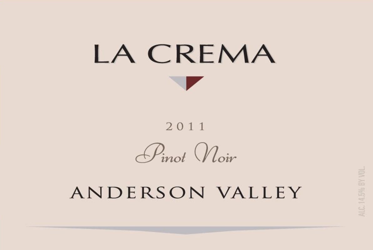 La Crema Anderson Valley Pinot Noir 2011 Front Label