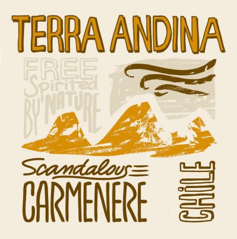 Terra Andina Scandalous Carmenere 2014 Front Label