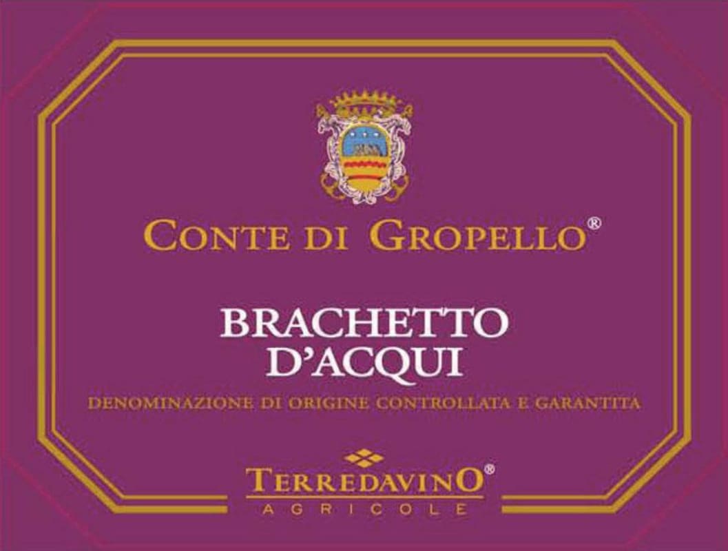 Terre Da Vino Brachetto d'Acqui Conte di Groppello Front Label