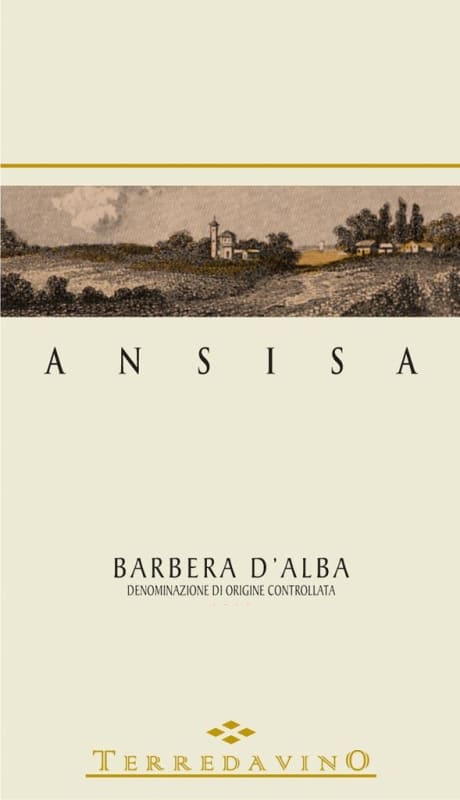 Terre Da Vino Ansisa Barbera d'Alba 2012 Front Label
