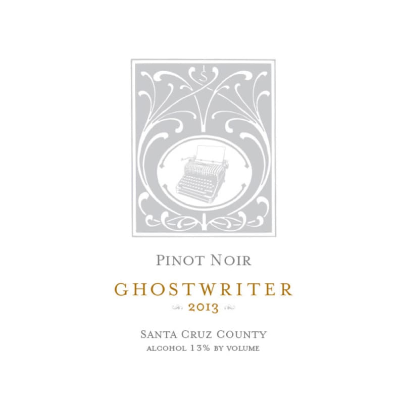 Ghostwriter Santa Cruz Mountains Pinot Noir 2013 Front Label