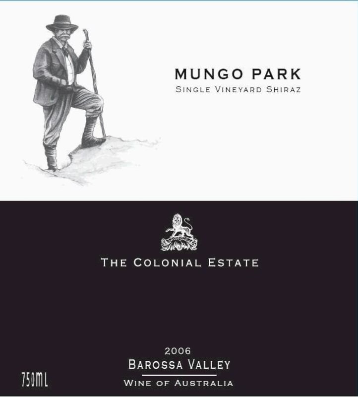 The Colonial Estate Mungo Park Shiraz 2006 Front Label