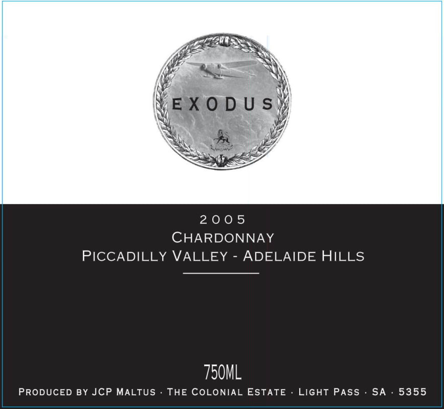 The Colonial Estate Exodus Chardonnay 2005 Front Label