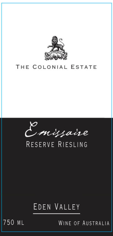 The Colonial Estate Emissaire Reserve Riesling 2013 Front Label