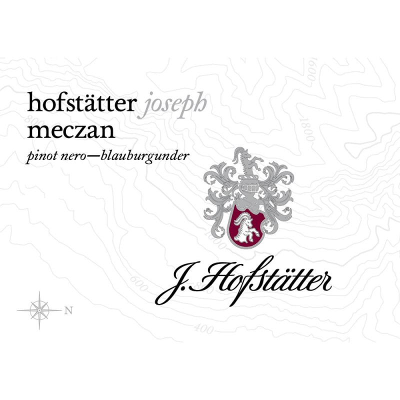 J. Hofstatter Meczan Pinot Nero 2015 Front Label