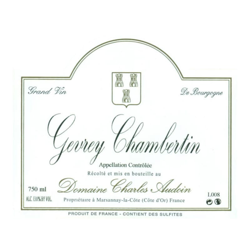 Domaine Charles Audoin Gevrey-Chambertin 2013 Front Label