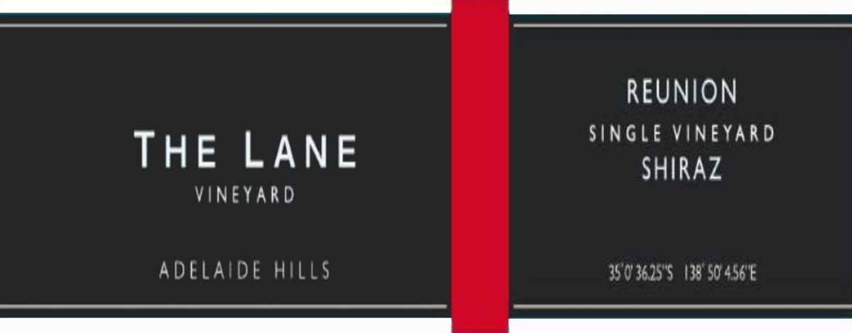 The Lane Reunion Shiraz 2013 Front Label