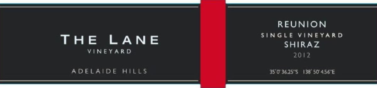 The Lane Reunion Shiraz 2012 Front Label