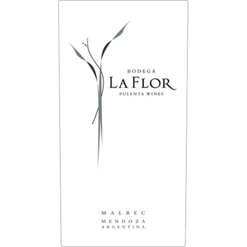 Pulenta La Flor Malbec 2015 Front Label