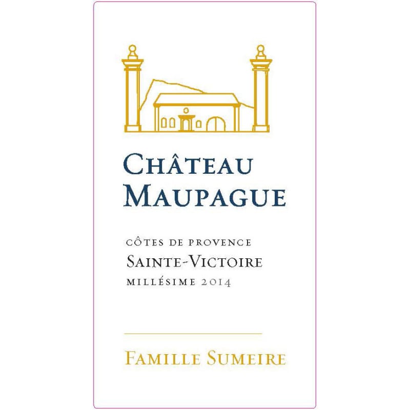Chateau Maupague Cotes de Provence Sainte-Victoire Rose 2015 Front Label