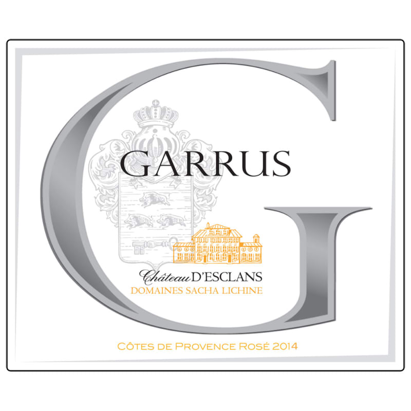 Chateau d'Esclans Garrus Rose 2014 Front Label