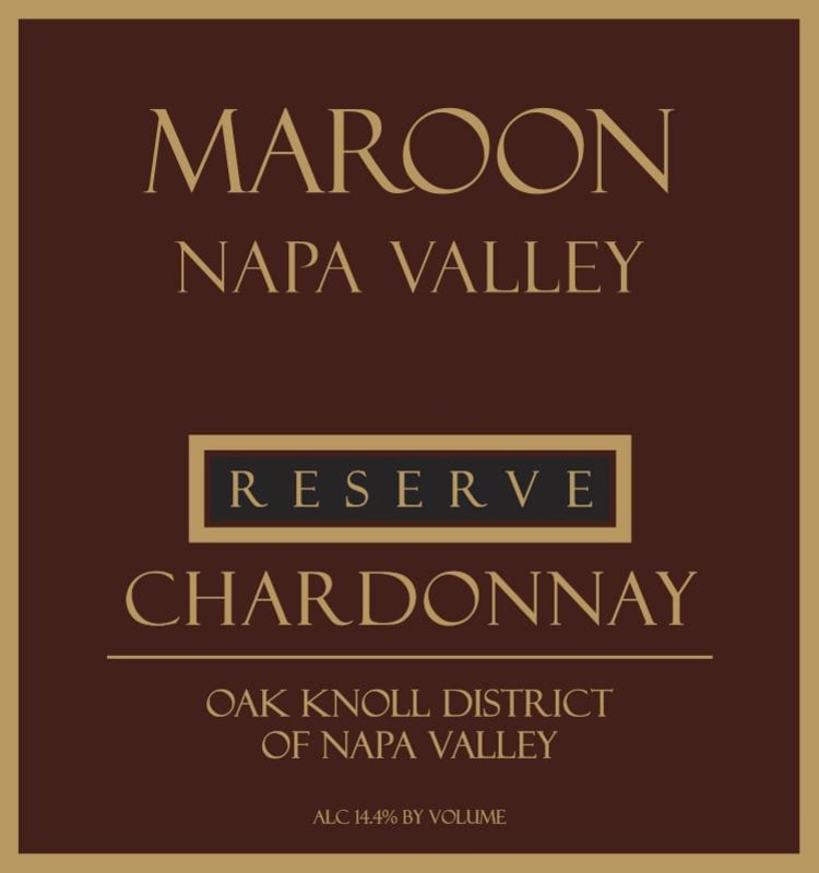 Maroon Reserve Chardonnay 2013 Front Label