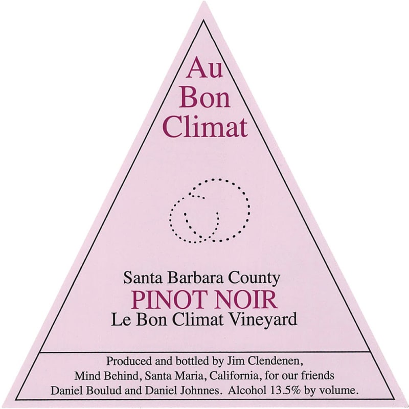 Au Bon Climat Santa Barbara Pinot Noir 2015 Front Label
