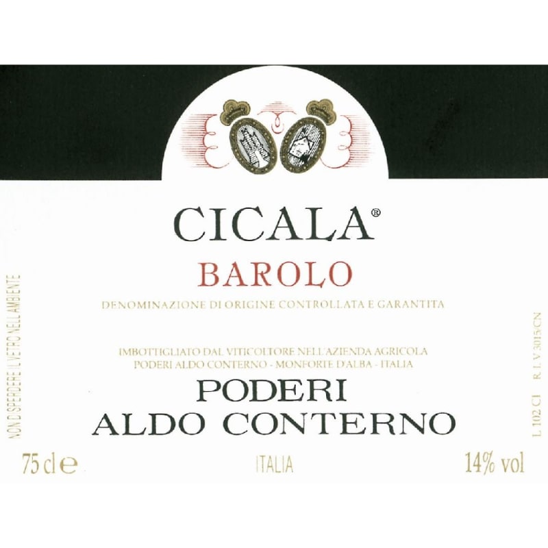 Aldo Conterno Barolo Cicala 2000 Front Label
