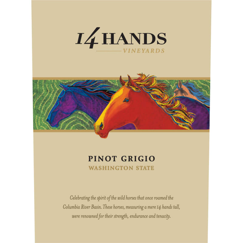 14 Hands Pinot Grigio 2015 Front Label