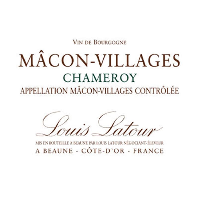 Louis Latour Macon-Villages Chameroy 2014 Front Label