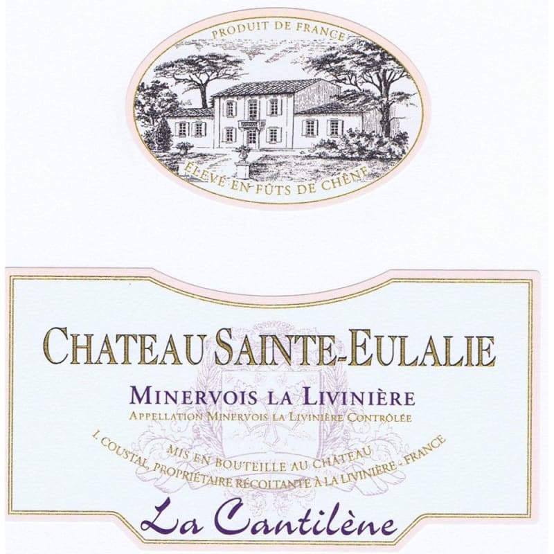 Chateau Sainte Eulalie Minervois La Liviniere La Cantilene 2013 Front Label