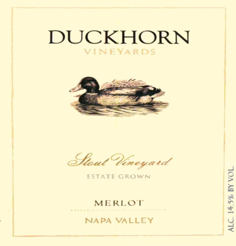 Duckhorn Stout Vineyard Merlot 2008 Front Label
