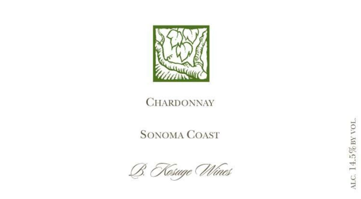 B. Kosuge Sonoma Coast Chardonnay 2009 Front Label