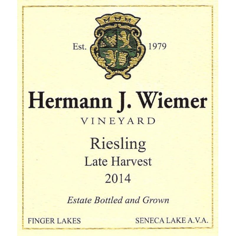 Hermann J. Wiemer Late Harvest Riesling 2014 Front Label