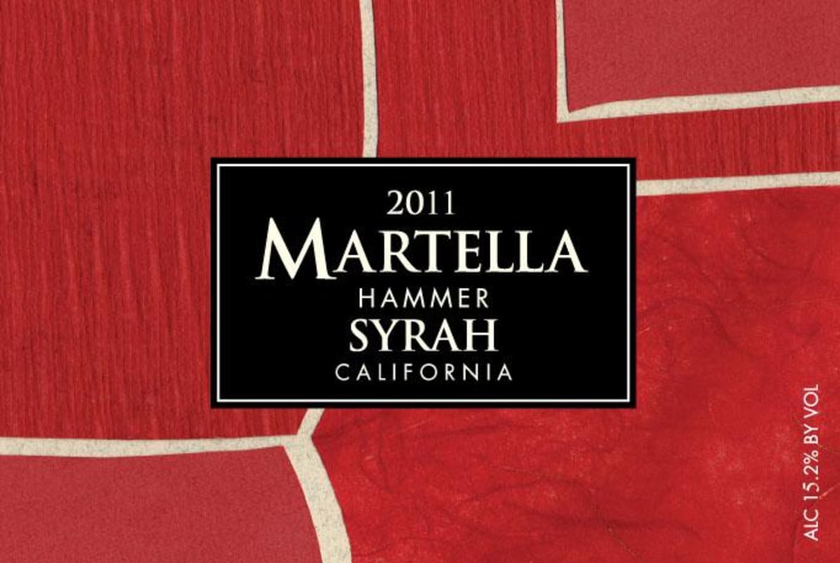 Michael Martella Hammer Syrah 2011 Front Label