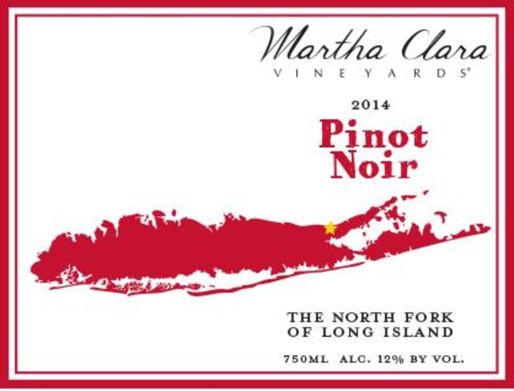 Martha Clara Vineyards Pinot Noir 2014 Front Label