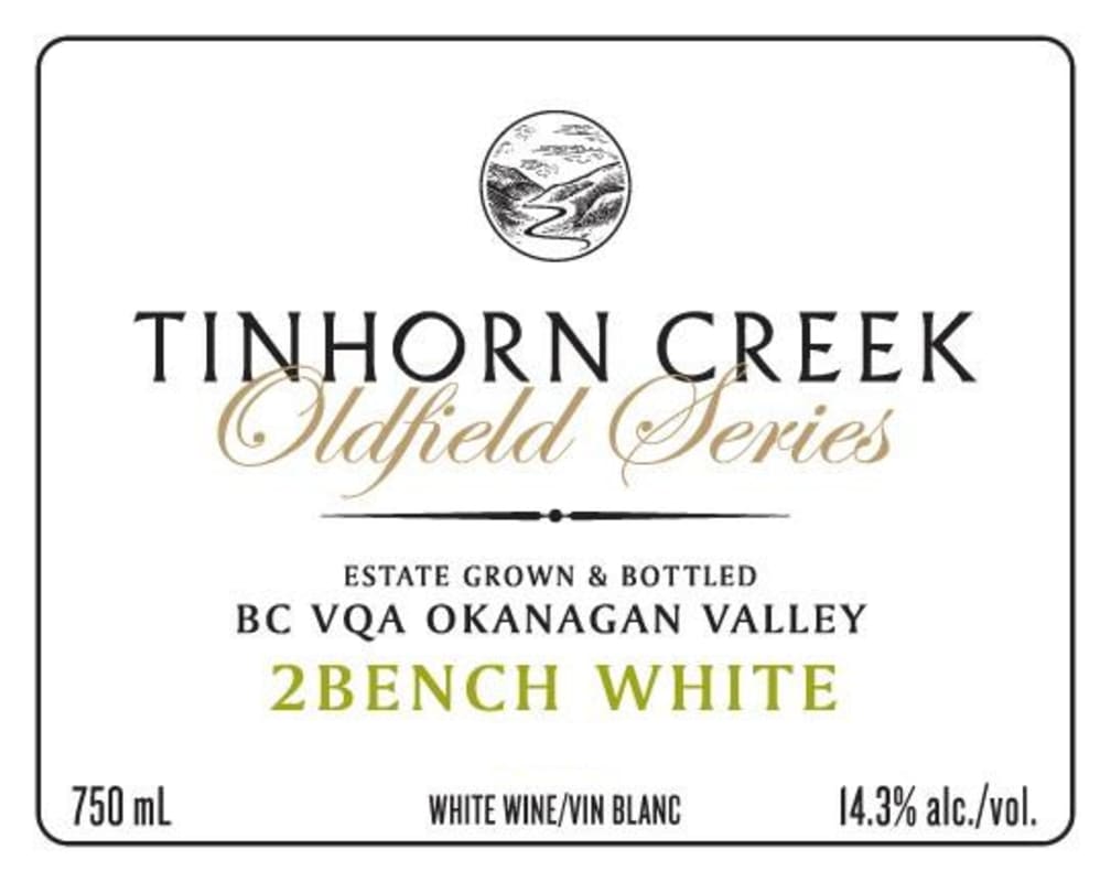 Tinhorn Creek Oldfield Series 2 Bench White 2015 Front Label