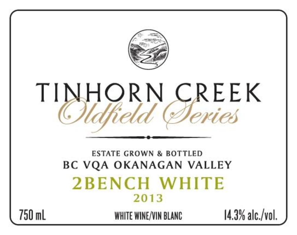 Tinhorn Creek Oldfield Series 2 Bench White 2013 Front Label