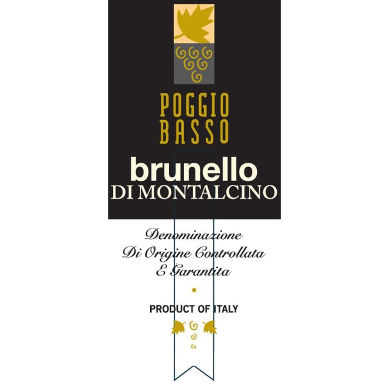 Poggio Basso Brunello di Montalcino 2010 Front Label