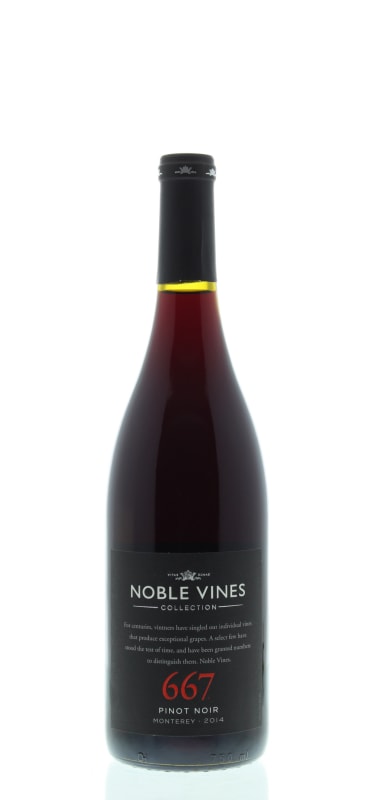 Noble Vines 667 Pinot Noir 2014 Front Bottle Shot