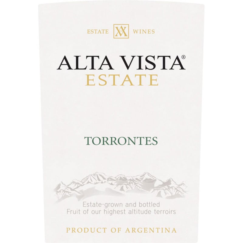 Alta Vista Estate Torrontes 2015 Front Label