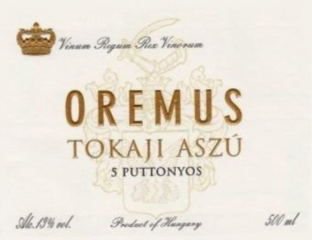 Oremus Tokaji Aszu 5 Puttonyos 2005 Front Label