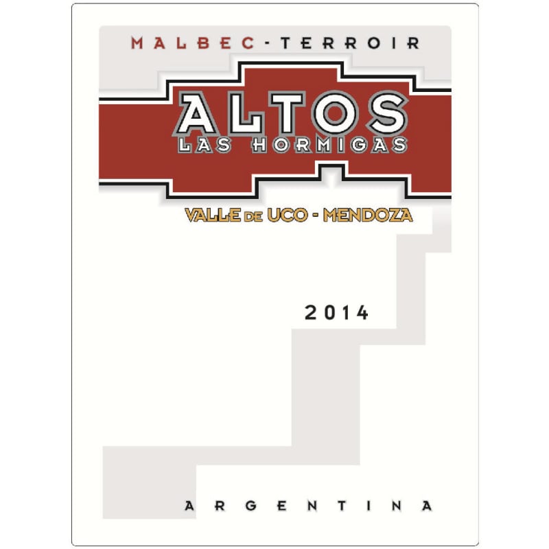 Altos Las Hormigas Terroir Valle de Uco 2014 Front Label