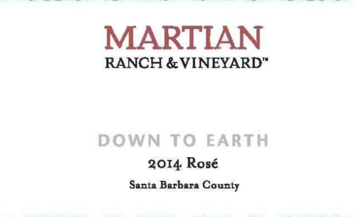 Martian Down to Earth Rose 2014 Front Label