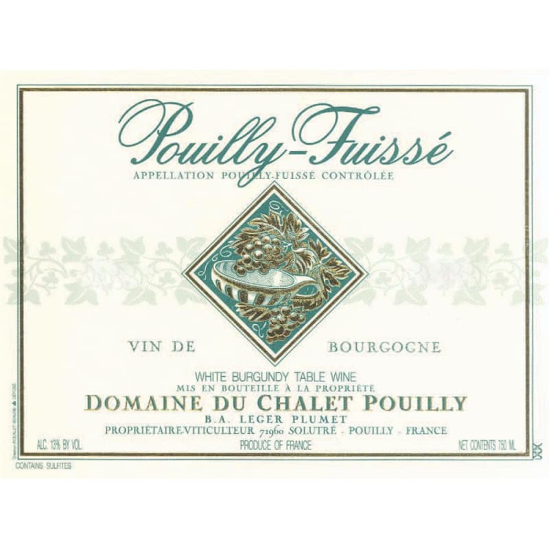 Chalet Pouilly Pouilly-Fuisse 2014 Front Label