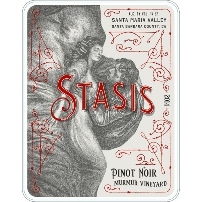 Stasis Pinot Noir 2014 Front Label