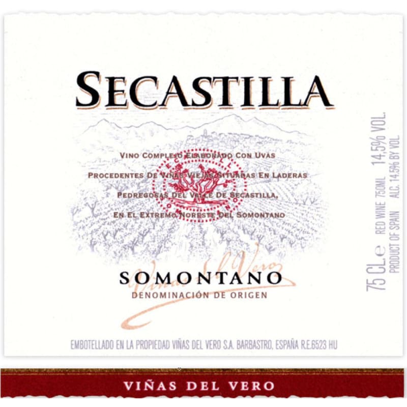 Vinas del Vero Secastilla 2008 Front Label
