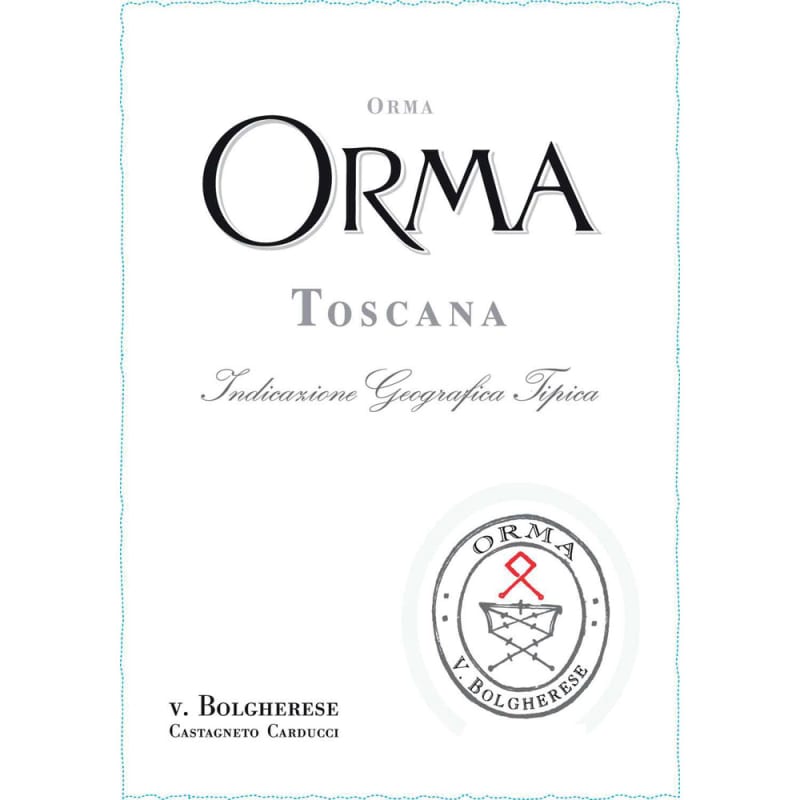 Orma Toscana 2013 Front Label