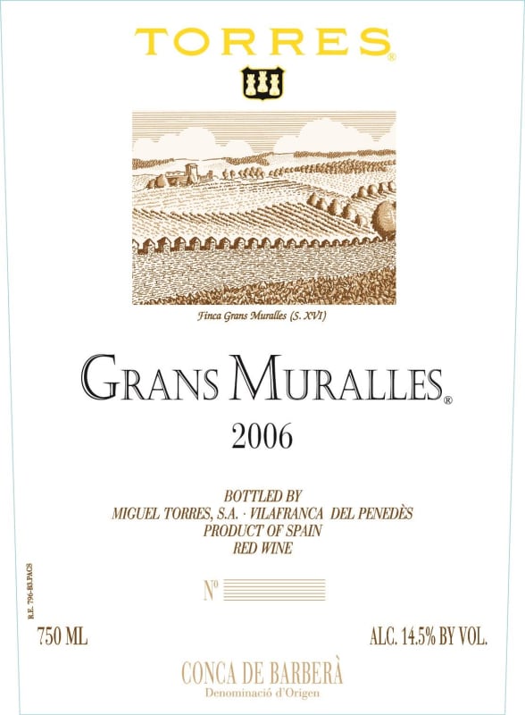 Familia Torres Grans Muralles 2006 Front Label