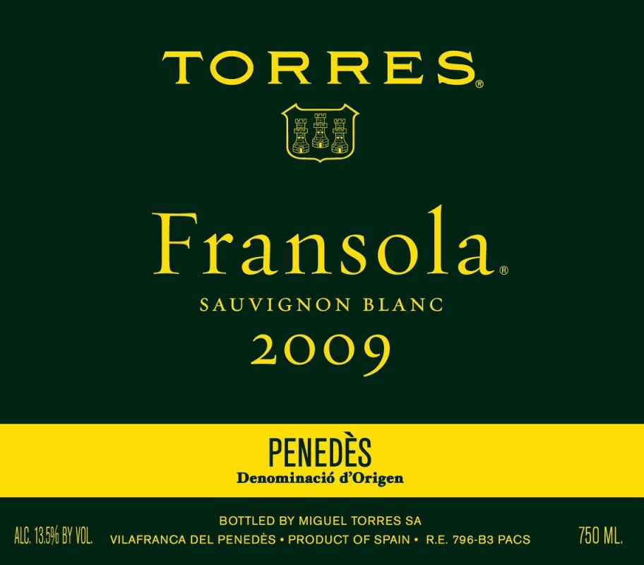 Torres Fransola Sauvignon Blanc 2009 Front Label