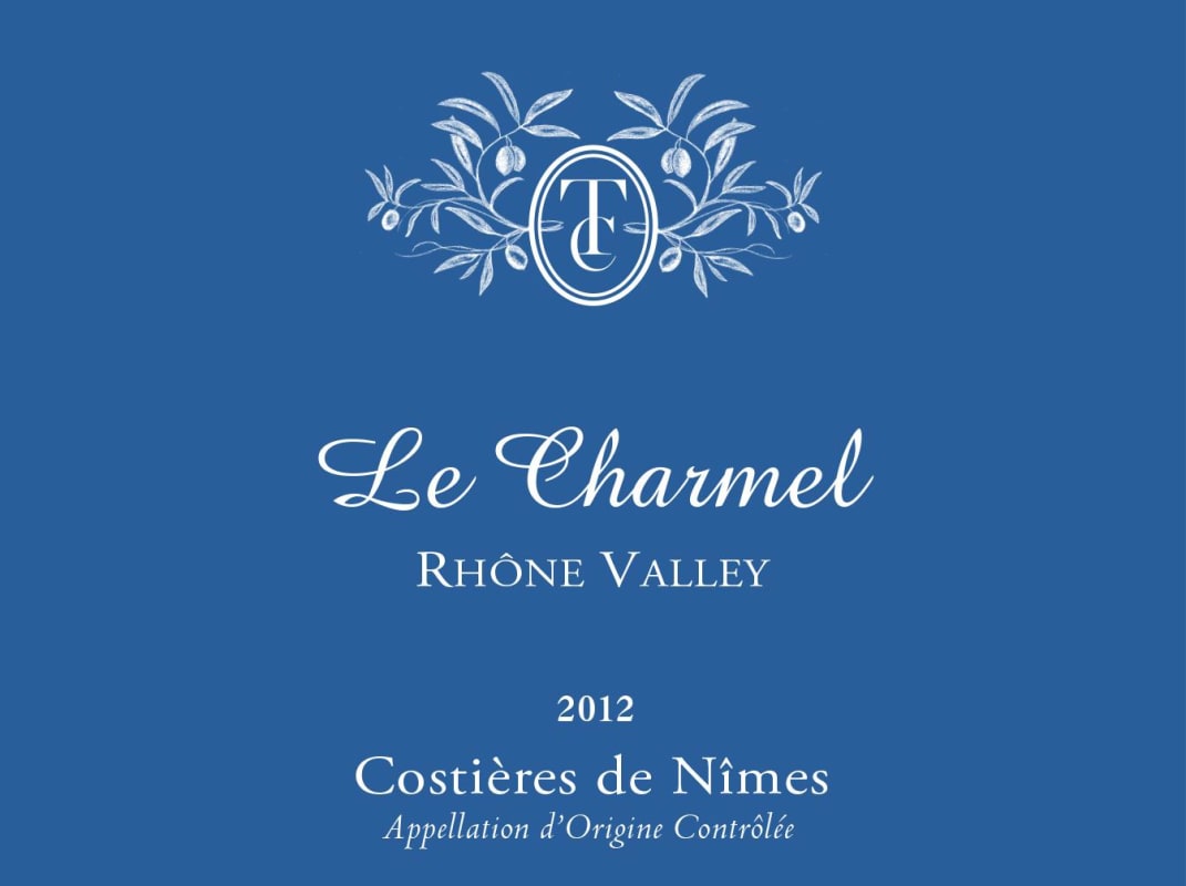 Tortoise Creek Costieres de Nimes Le Charmel Syrah Grenache 2012 Front Label
