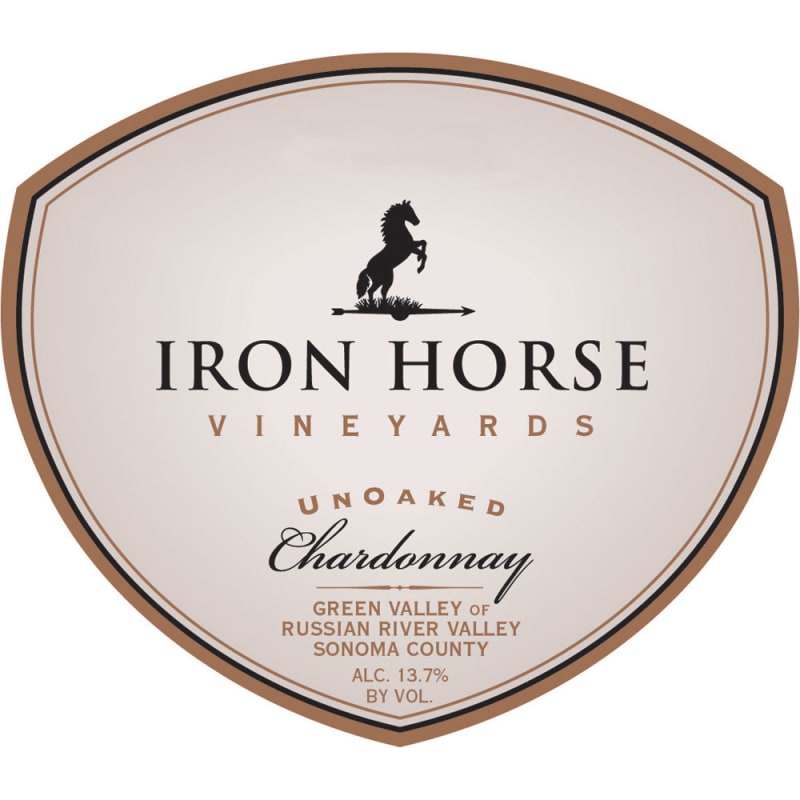 Iron Horse Unoaked Chardonnay 2014 Front Label