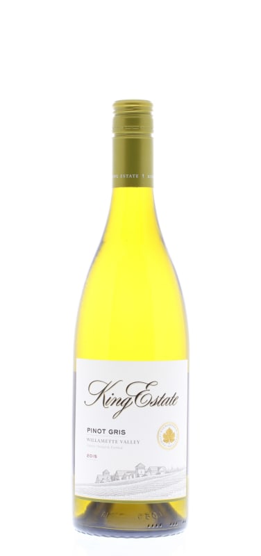King Estate Willamette Valley Pinot Gris 2015 Front Bottle Shot