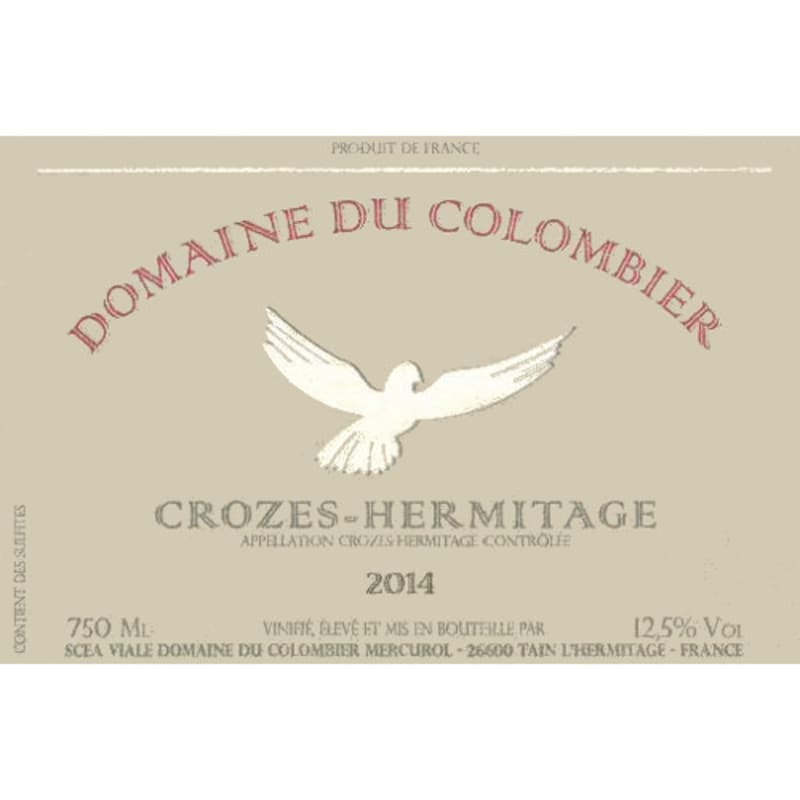 Domaine du Colombier Crozes-Hermitage Rouge 2014 Front Label