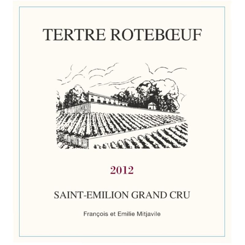 Chateau Tertre Roteboeuf 2012 Front Label