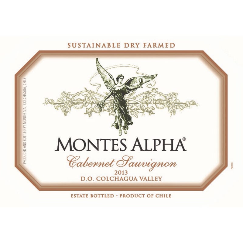 Montes Alpha Series Cabernet Sauvignon 2013 Front Label